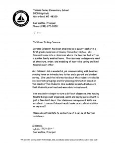 Letter Of Recommendation For Teacher From Principal Debandje throughout size 2550 X 3300