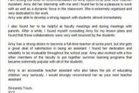 Letter Of Recommendation For Teachers Assistant Debandje with regard to dimensions 390 X 455