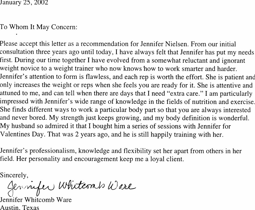 Letter Of Recommendation For Trainer Debandje with sizing 1000 X 825