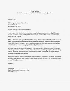 Letter Of Recommendation For Undergraduate College Admission regarding sizing 1000 X 1294