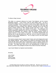 Letter Of Recommendation From Coach Akali pertaining to dimensions 2550 X 3300