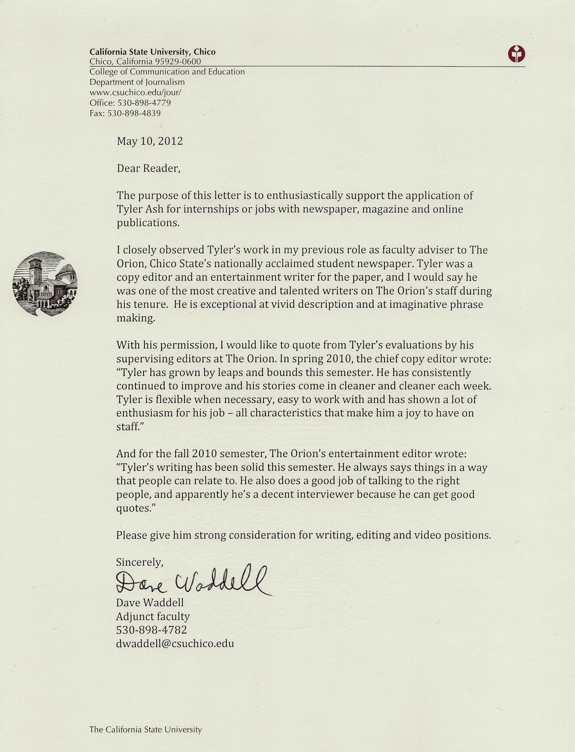 Letter Of Recommendation From Former Faculty Advisor Of The with proportions 2496 X 3264