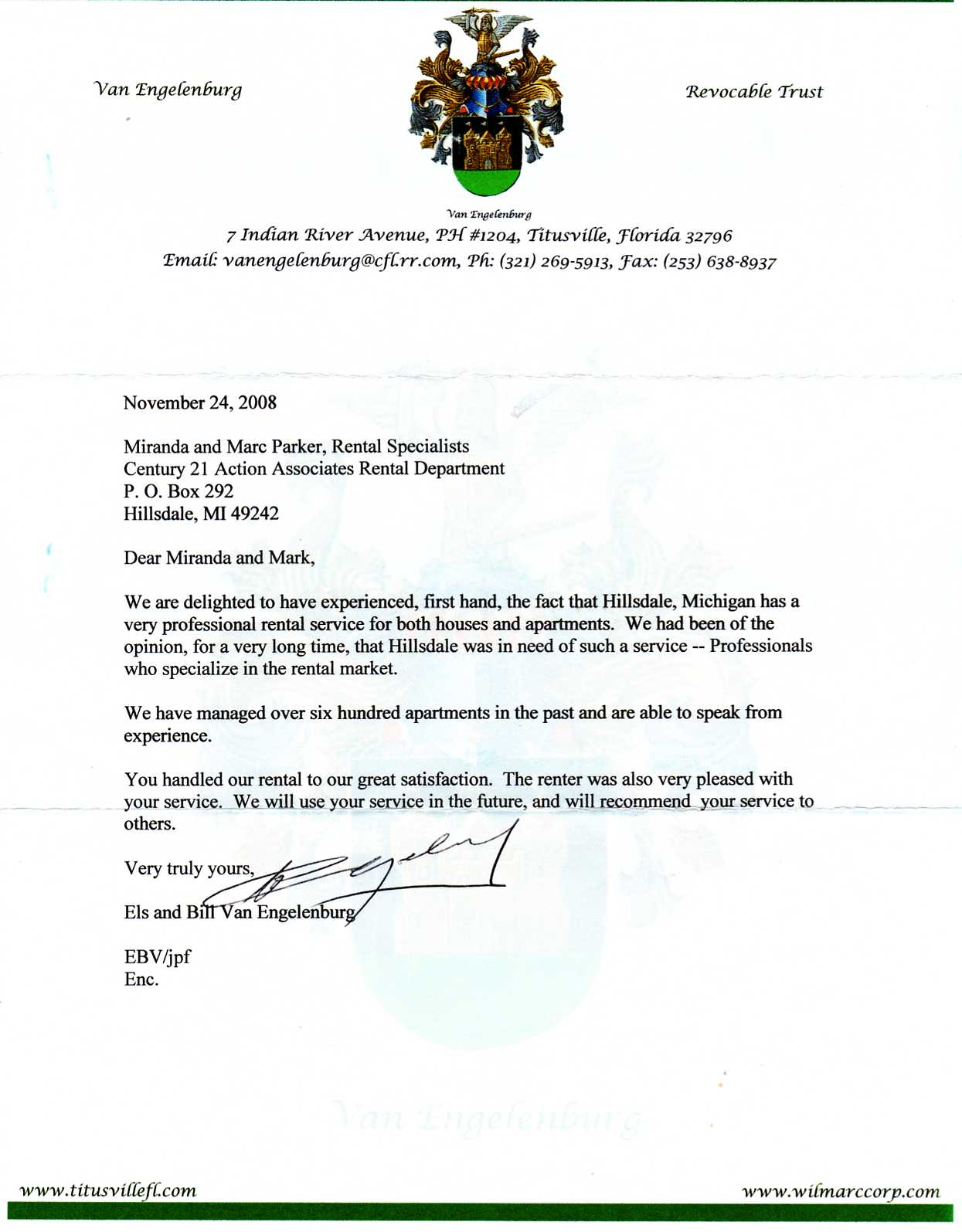 Letter Of Recommendation Hillsdale Rental Management in sizing 1245 X 1595