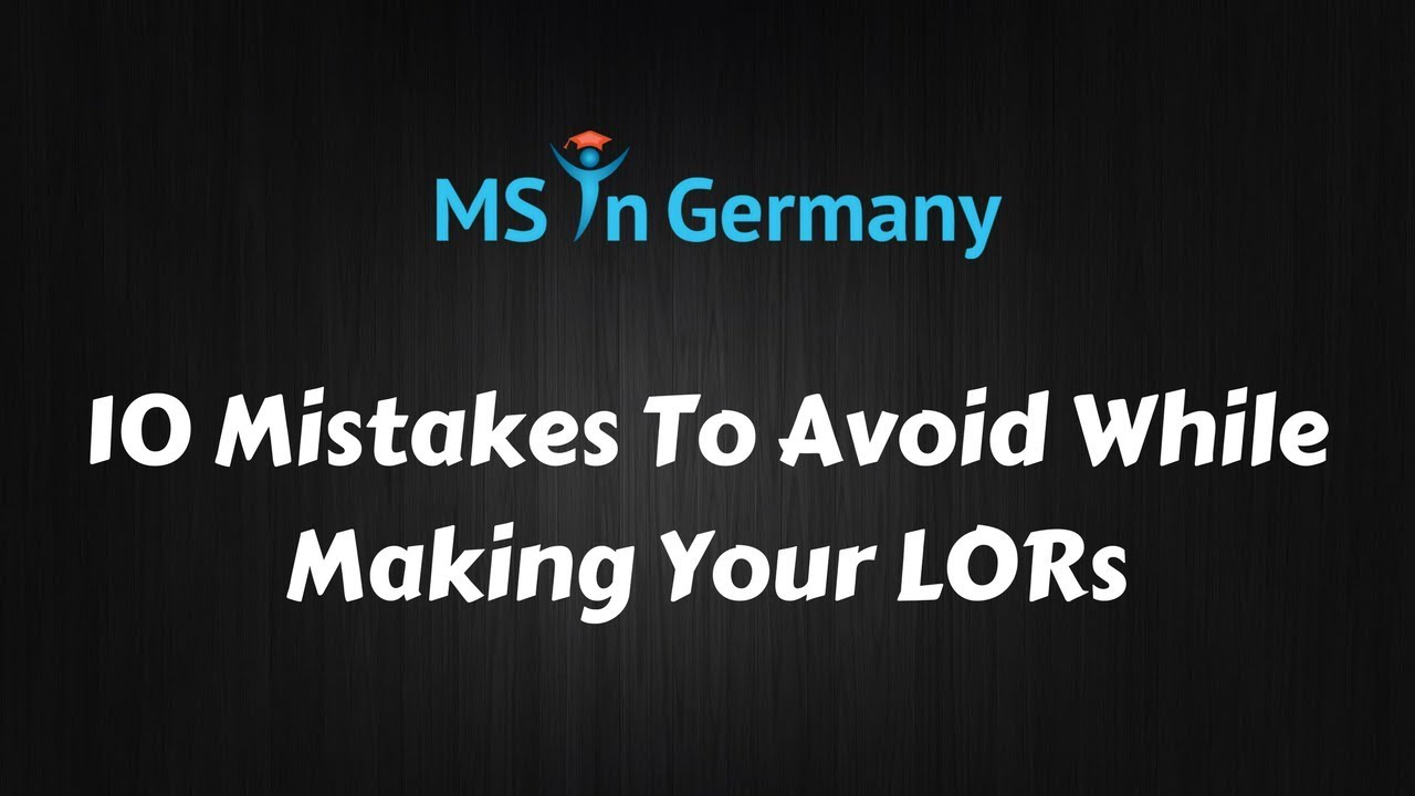 Letter Of Recommendation Lor Ms In Germany throughout size 1280 X 720