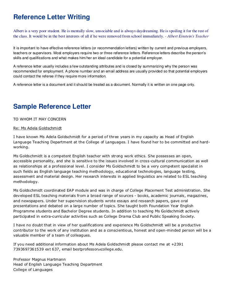 Letter Of Recommendation One Page Debandje throughout sizing 728 X 943