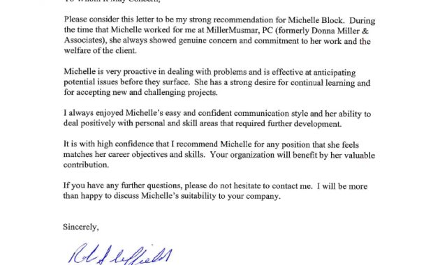 Letter Of Recommendation R Sheffield Professional with size 800 X 1014
