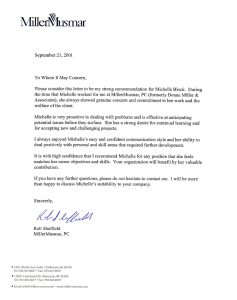 Letter Of Recommendation R Sheffield Professional within sizing 800 X 1014