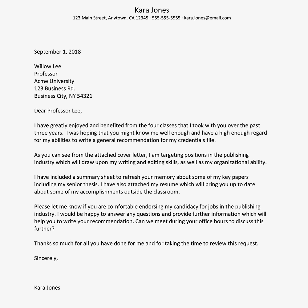 Letter Of Recommendation Request Email Debandje with size 1000 X 1000
