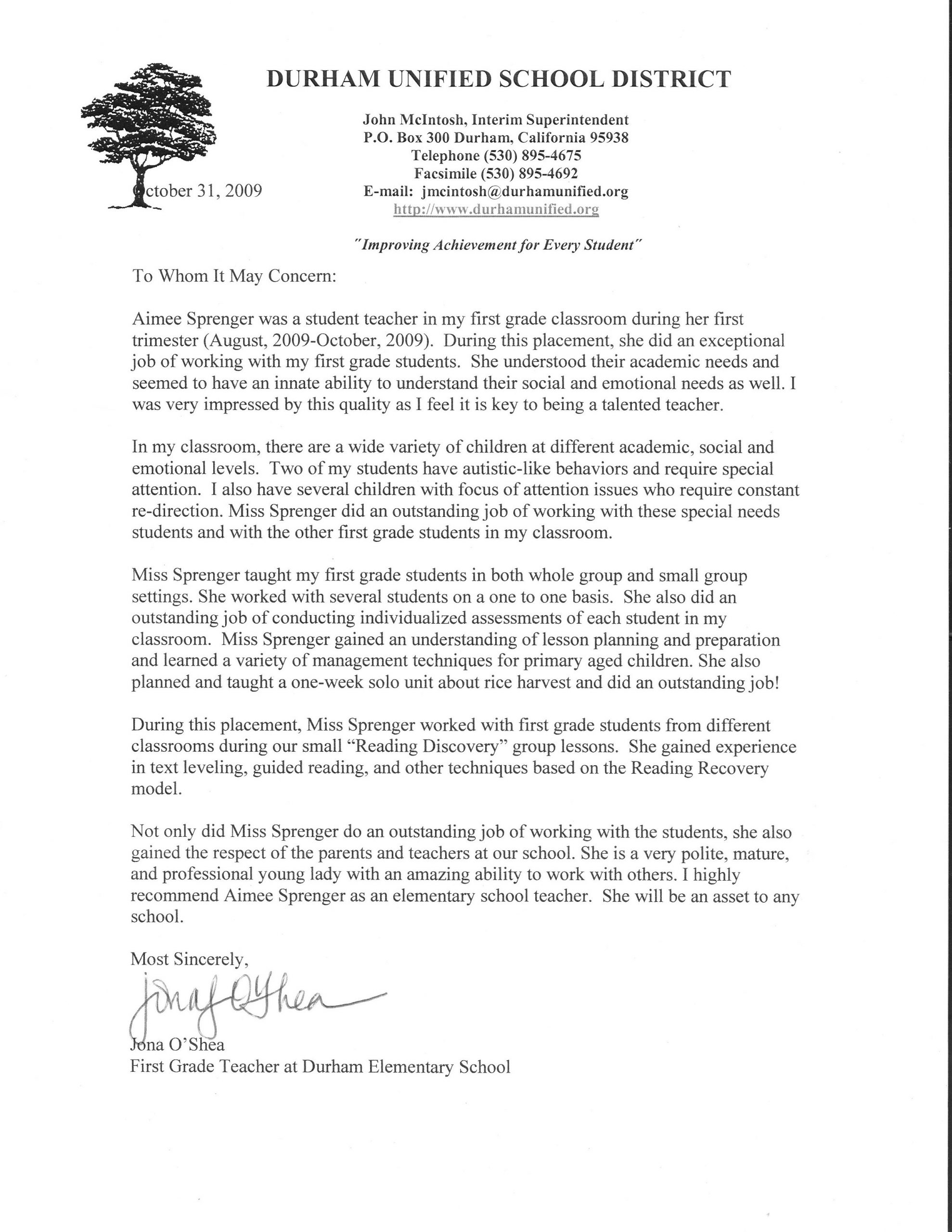 Letter Of Recommendation Superintendent Debandje regarding proportions 2549 X 3299