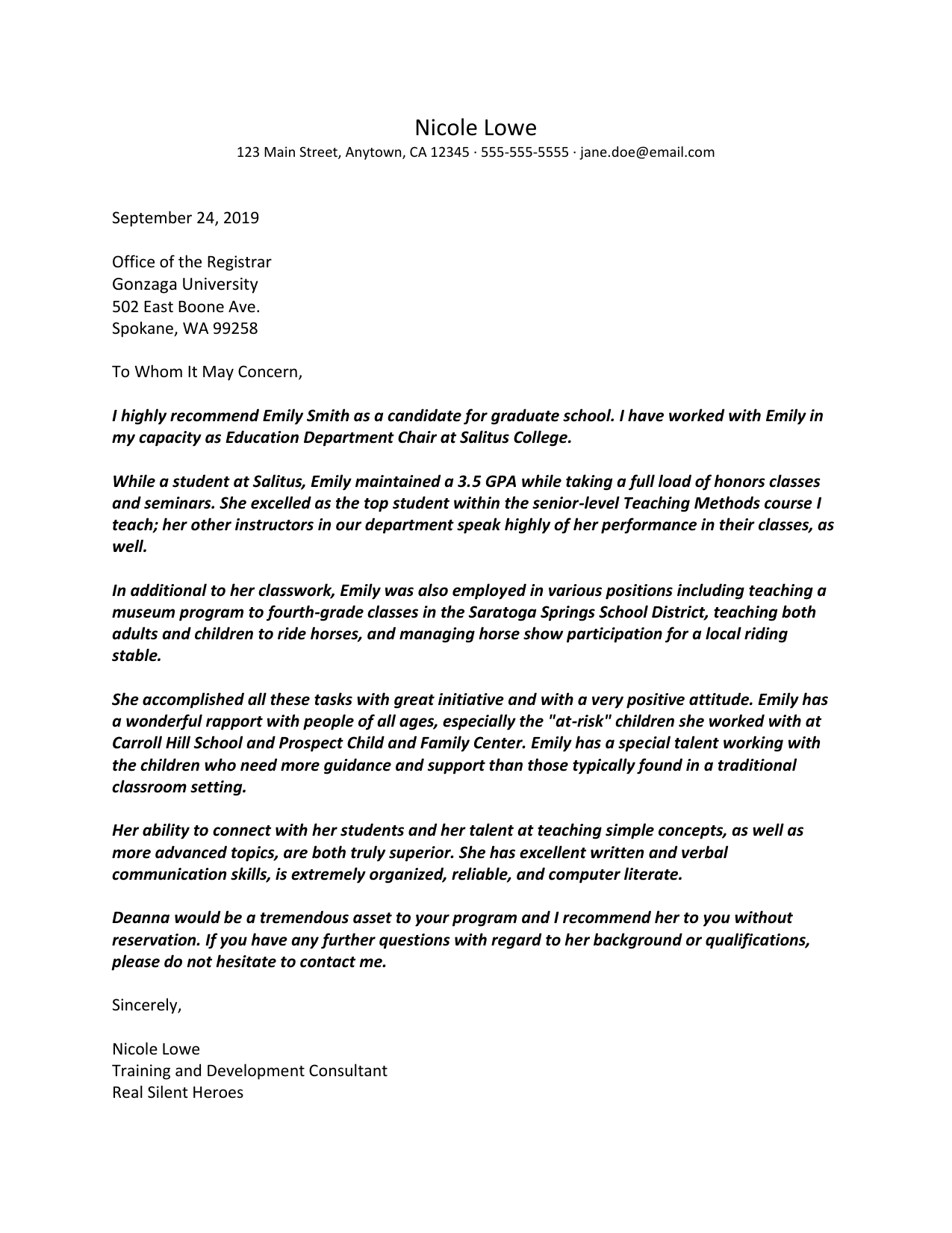 Letter Of Recommendation Template for measurements 1275 X 1651