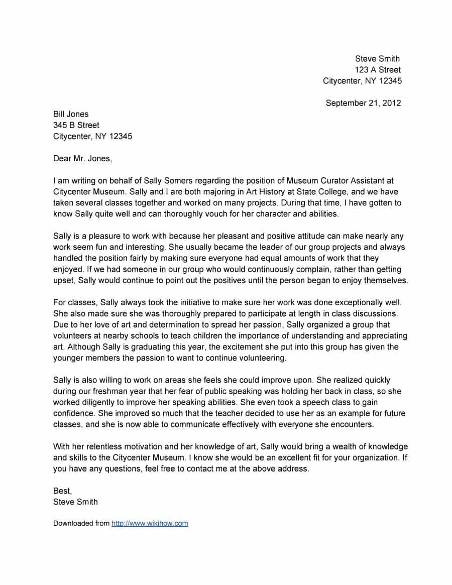Letter Of Recommendation Template Letter Of Recommendation inside sizing 900 X 1165