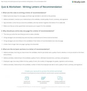 Letter Of Recommendation Worksheet Akali within proportions 1140 X 1197