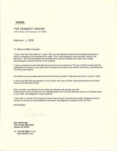 Letter Of Reference From Igor Zubkofsky At Kennedy Center pertaining to dimensions 900 X 1164