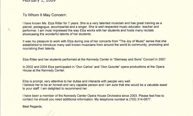 Letter Of Reference From Igor Zubkofsky At Kennedy Center throughout dimensions 900 X 1164