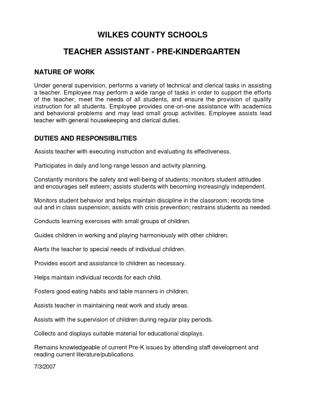Letter Recommendation For Preschool Teacher Assistant Cover in dimensions 1024 X 1325