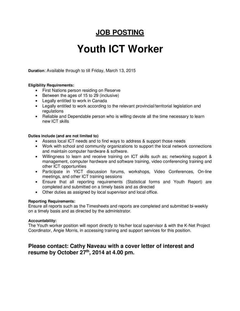 Letter Youth Worker Cover Letter in size 791 X 1024