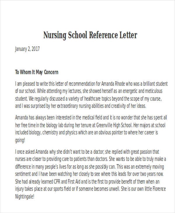 Letters Of Recommendation For Nurses Akali inside dimensions 600 X 730