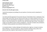 Librarian Cover Letter Example Resume Genius regarding proportions 800 X 1132