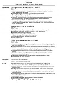 Life Science Resume Samples Velvet Jobs intended for dimensions 860 X 1240