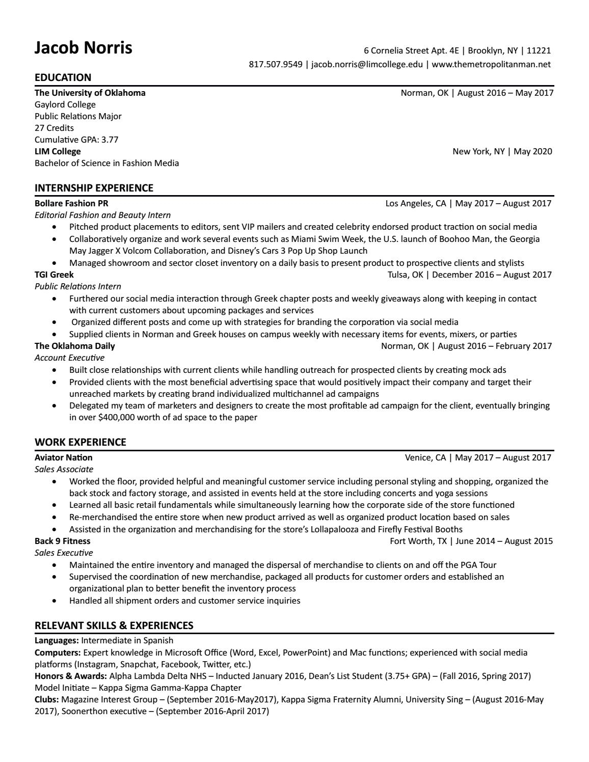 Lim Resume Jacob Norris Issuu with regard to proportions 1156 X 1496