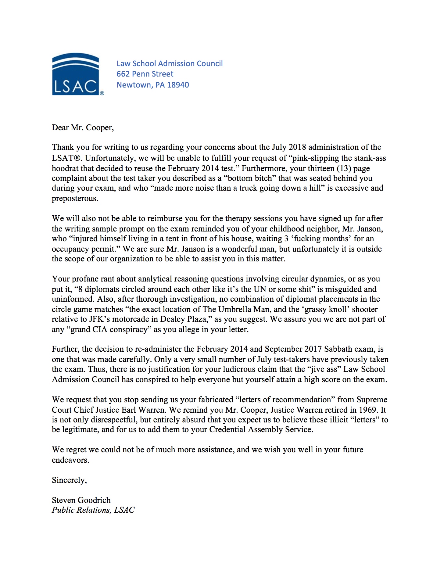 Lsac Letter Of Recommendation Debandje pertaining to sizing 1456 X 1846