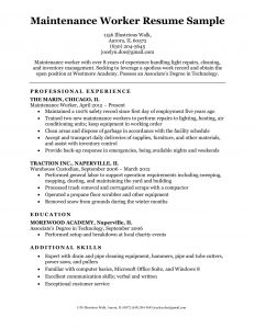 Maintenance Worker Resume Sample Resume Companion inside proportions 1085 X 1404