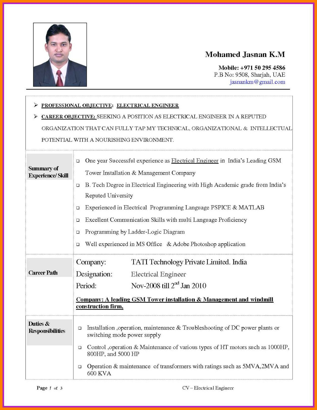 Makegevu Frisch Electrical Engineering Resume Examples within size 1256 X 1620