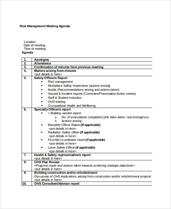 Management Agenda Template Akali intended for dimensions 600 X 730