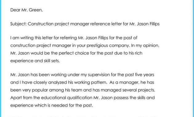 Manager Reference Letter 7 Samples To Write Manager Job intended for proportions 710 X 1158