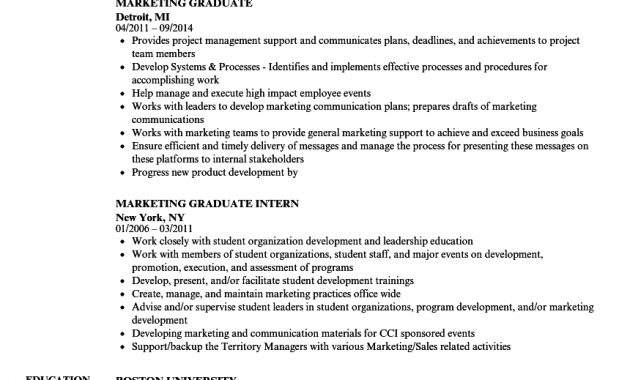 Marketing Graduate Resumes Debandje pertaining to sizing 860 X 1240