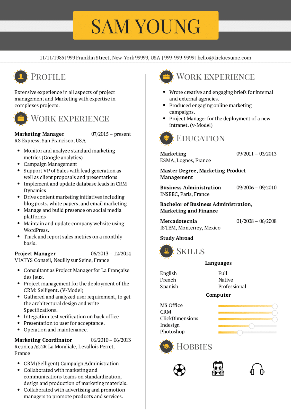 Marketing Manager Cv Example 2019 Marketing Manager Resume intended for dimensions 1131 X 1600