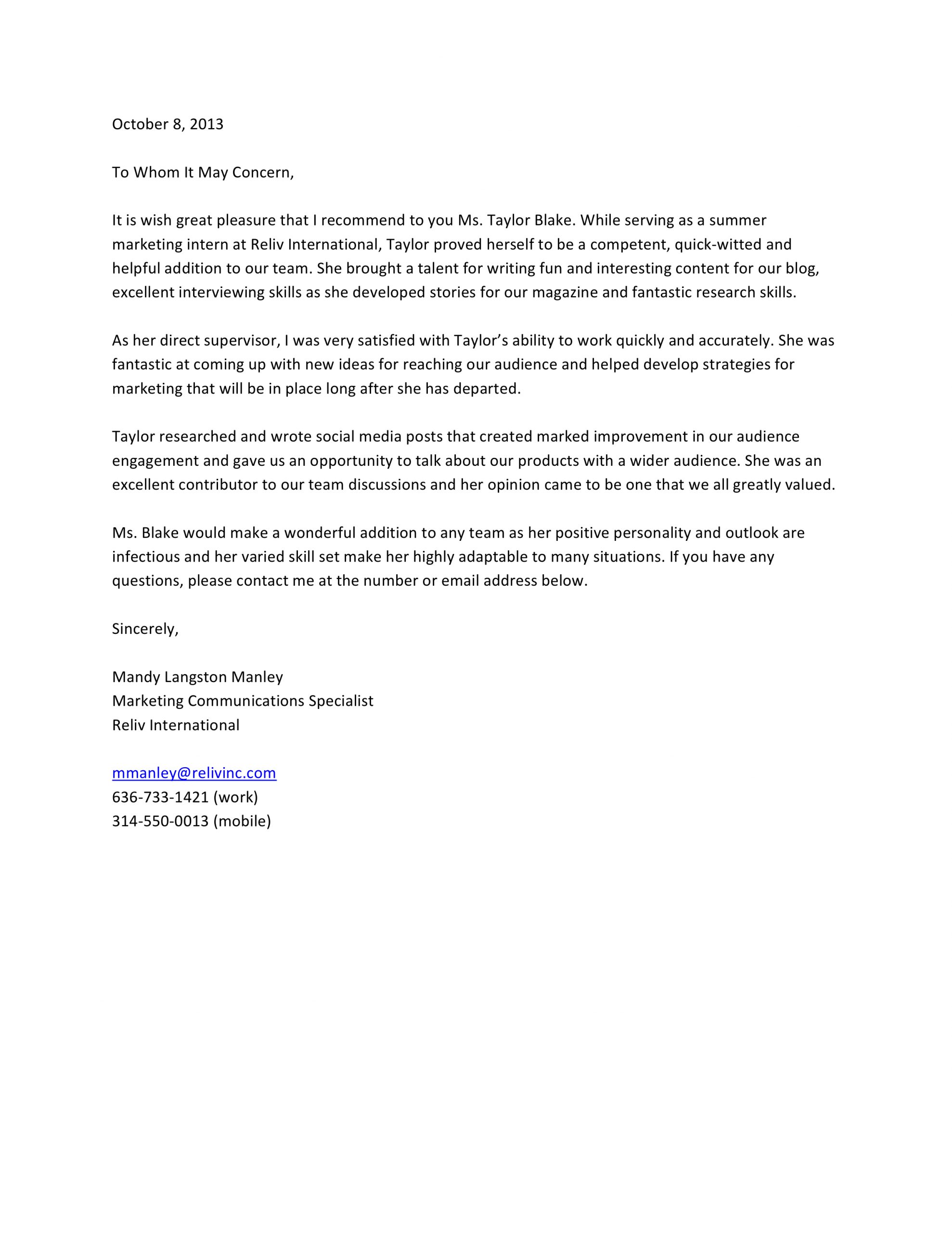 Marketing Recommendation Letter Akali pertaining to size 2550 X 3301