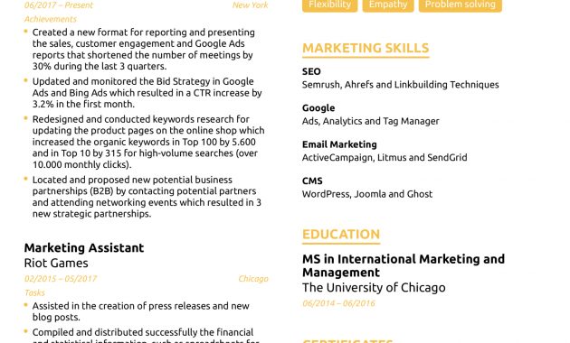 Marketing Resume Example Update Yours Now For 2020 throughout dimensions 1653 X 2334