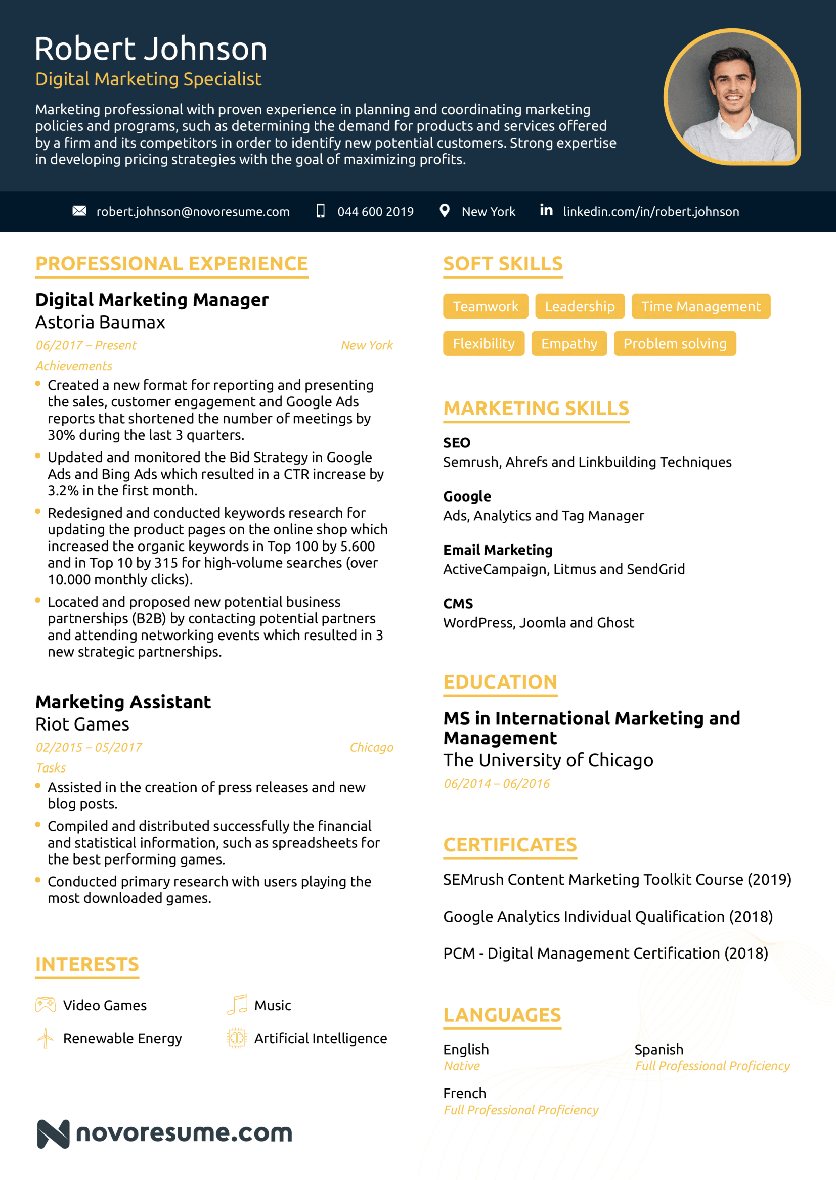 Marketing Resume Example Update Yours Now For 2020 with regard to dimensions 1653 X 2334