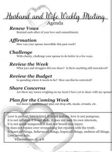 Marriage Meeting Agenda Meeting Agenda for sizing 1010 X 1372