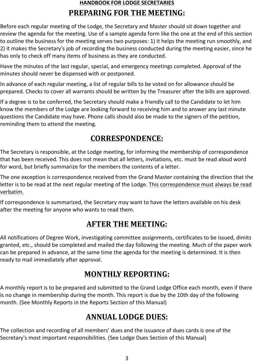 Masonic Meeting Minutes Template in proportions 960 X 1367