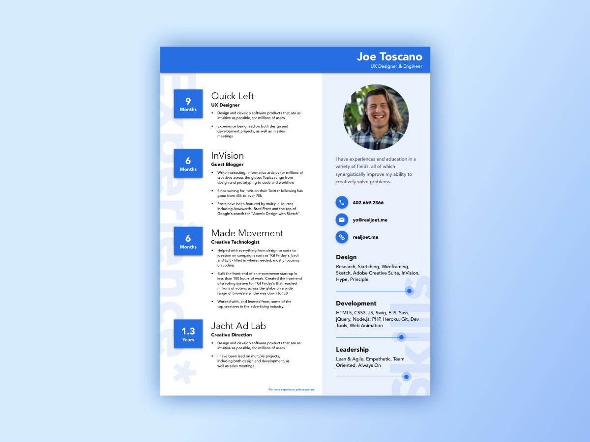 Material Design Resume Template Uplabs with dimensions 1200 X 900