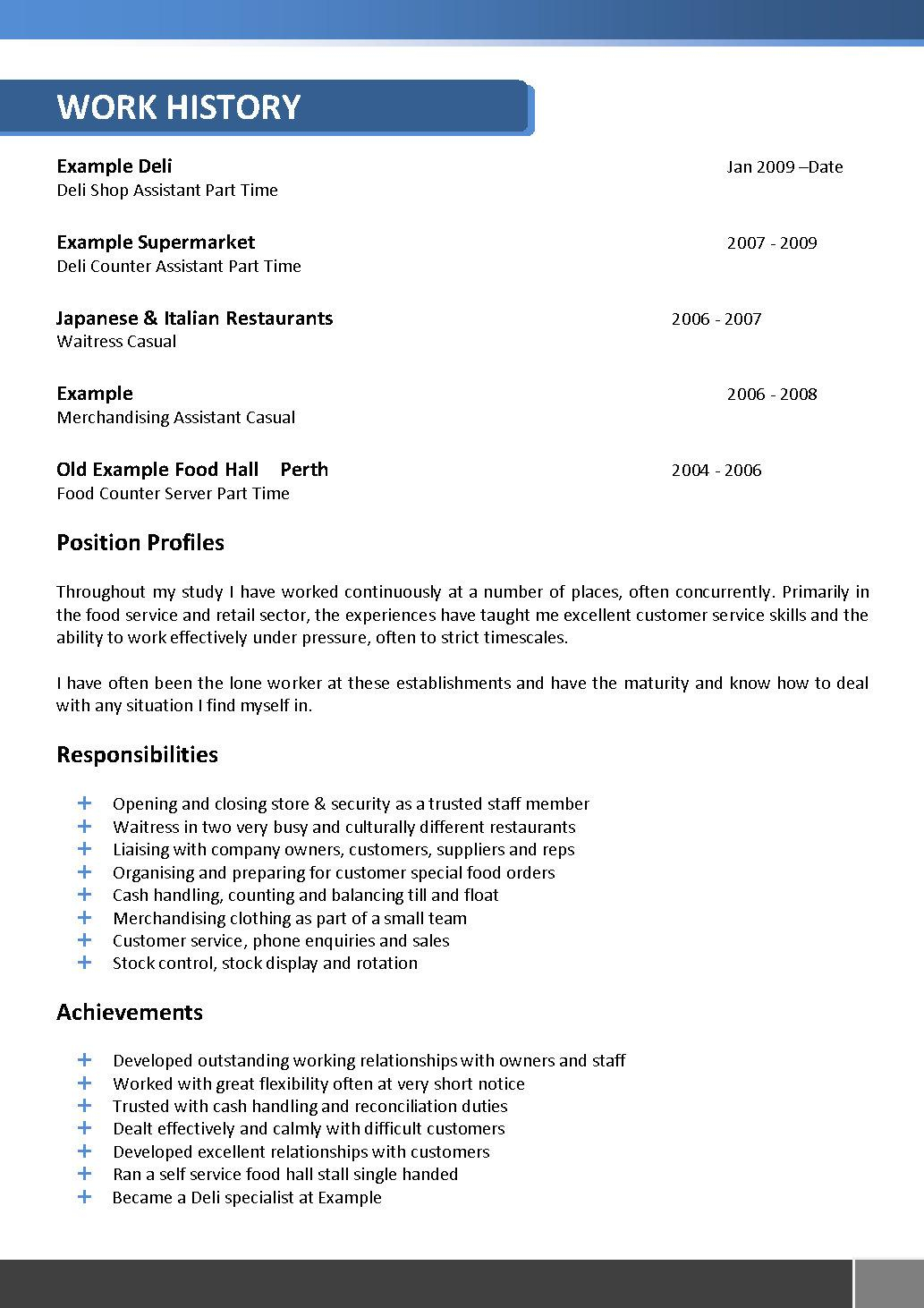 Mature Resume with sizing 1033 X 1462