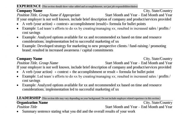 Mays Masters Resume Format Career Management Center Mays for size 2550 X 3300