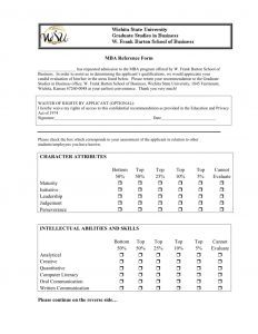 Mba Reference Form Wichita State University regarding dimensions 791 X 1024