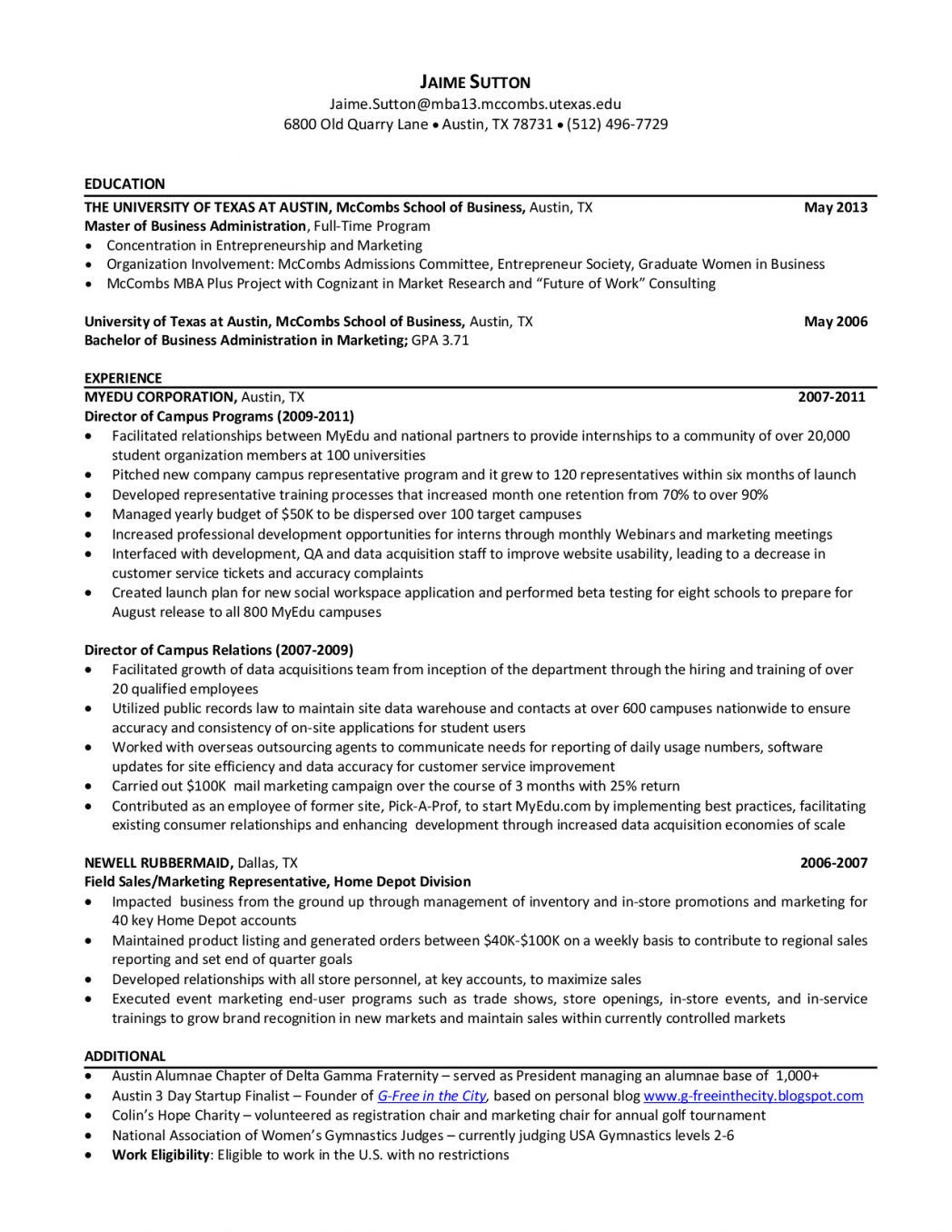 ut-austin-resume-template