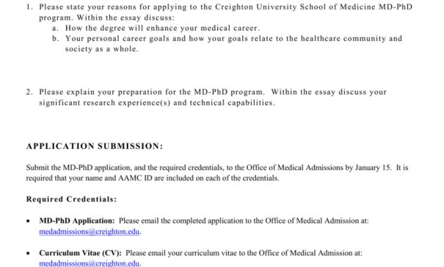 Md Phd Application Creighton University School Of Medicine in dimensions 791 X 1024