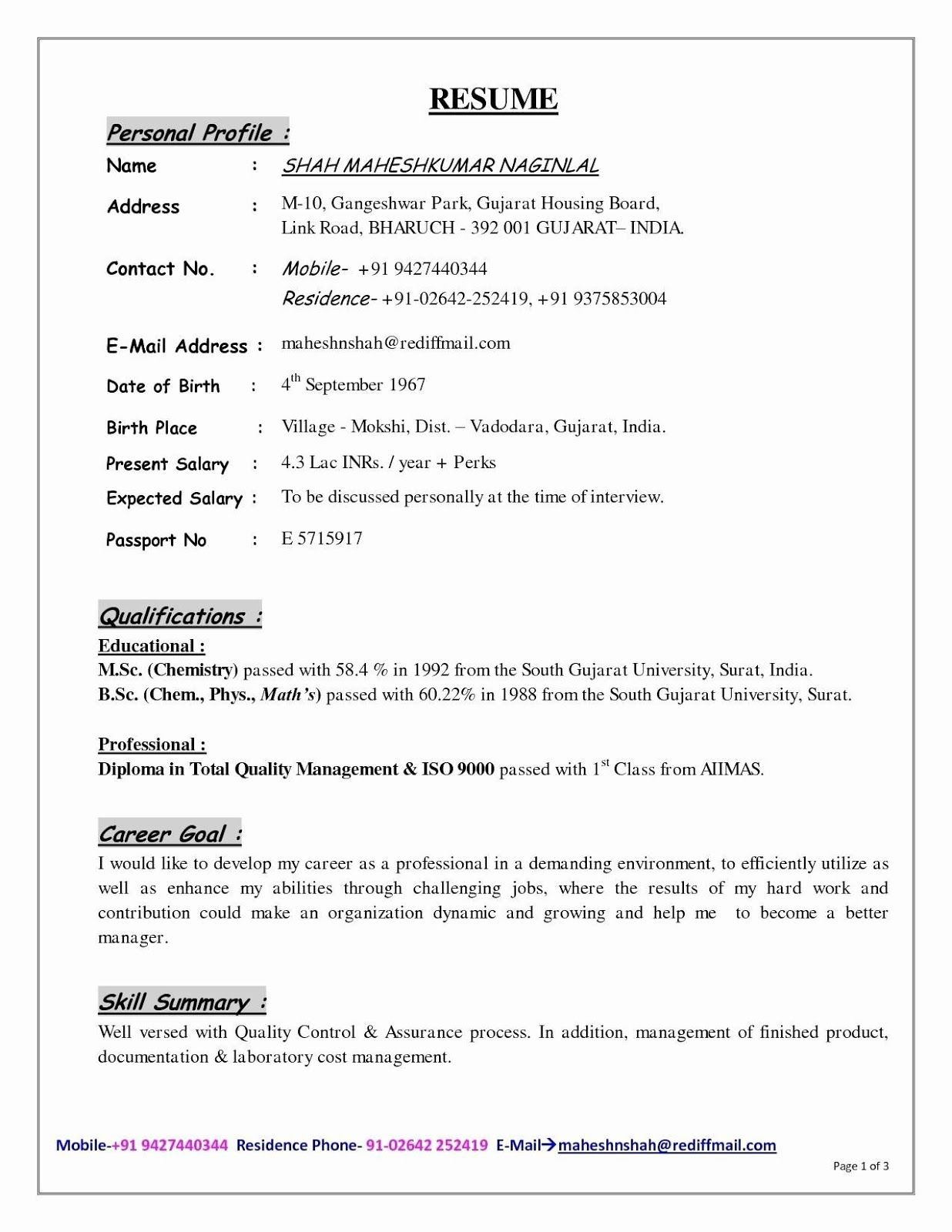 Mechanical Engineering Cv Format 2019 Beste with sizing 1236 X 1600