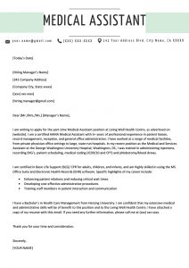 Medical Assistant Cover Letter Example Writing Tips for sizing 800 X 1132