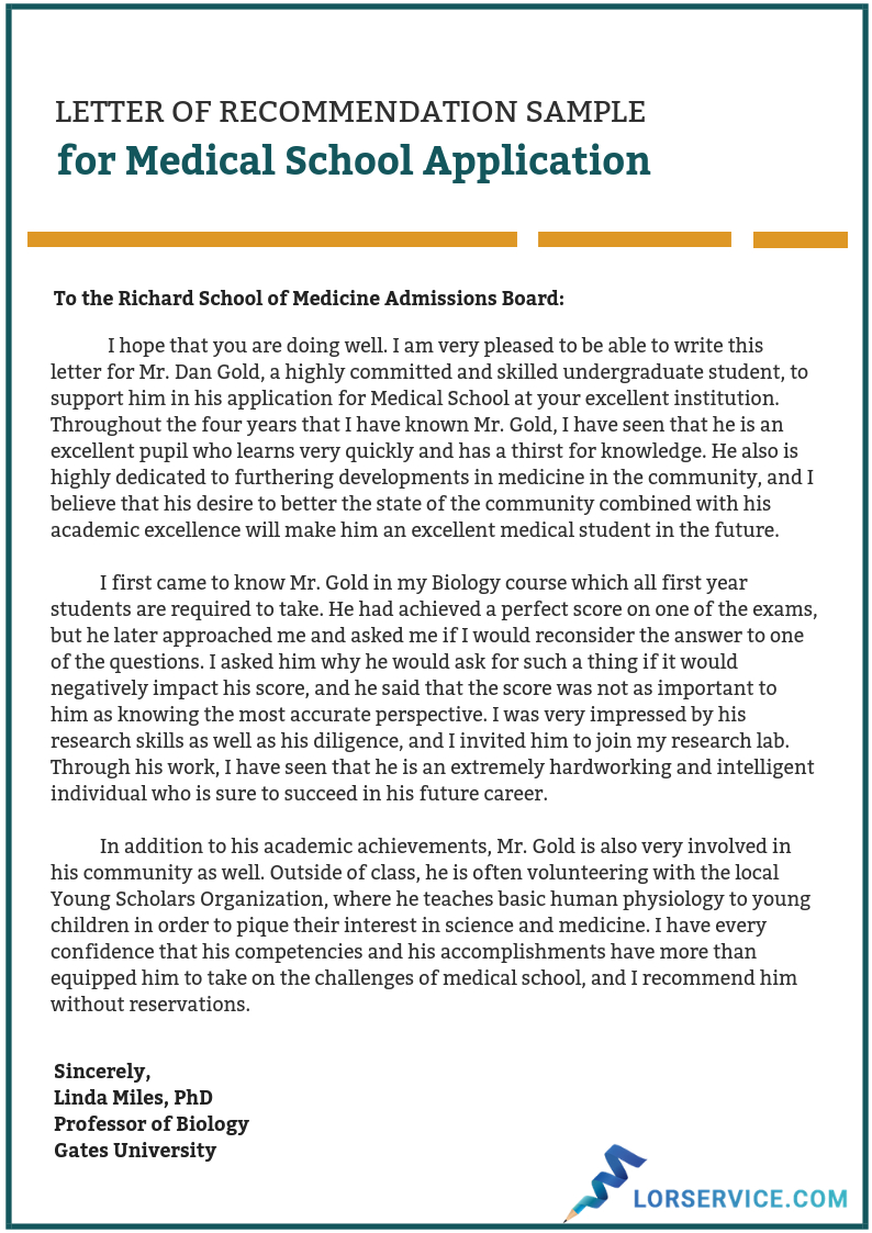 Medical School Letter Of Recommendation Writing Service inside dimensions 794 X 1123