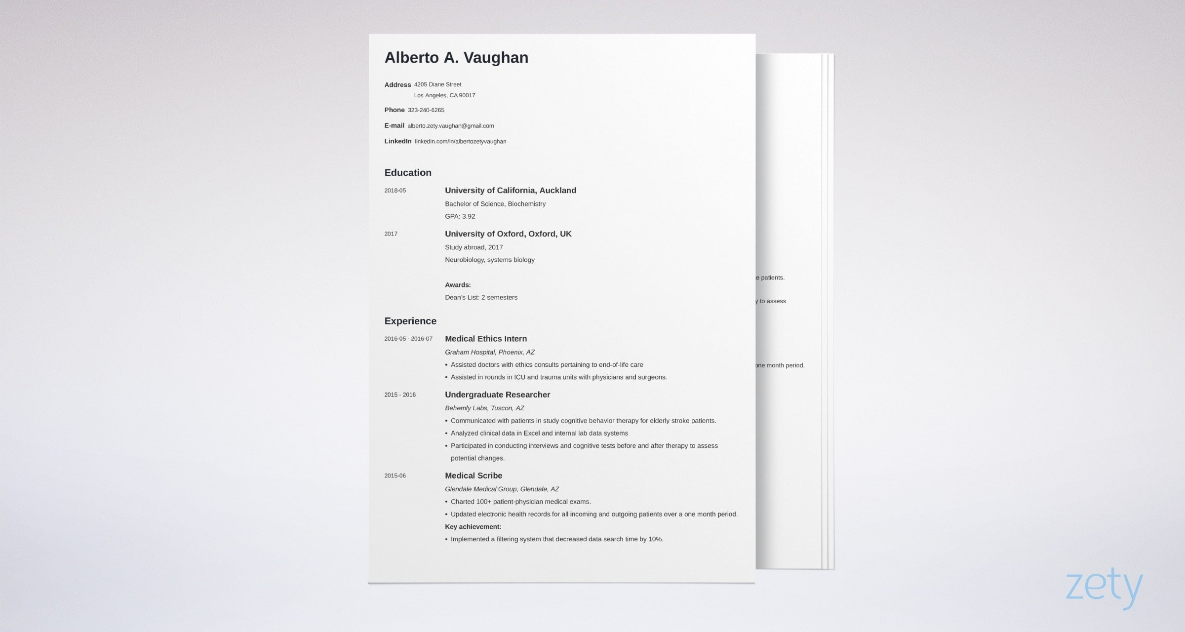 Medical Student Cv Example For A Med School pertaining to sizing 2400 X 1280