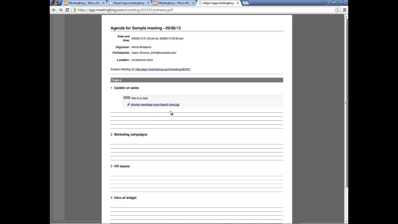 Meeting Agenda And Meeting Minutes Templates regarding dimensions 1280 X 720