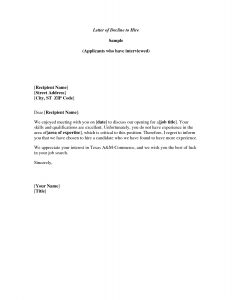 Meeting Decline Letter Well Written Example Letter For regarding measurements 1275 X 1650