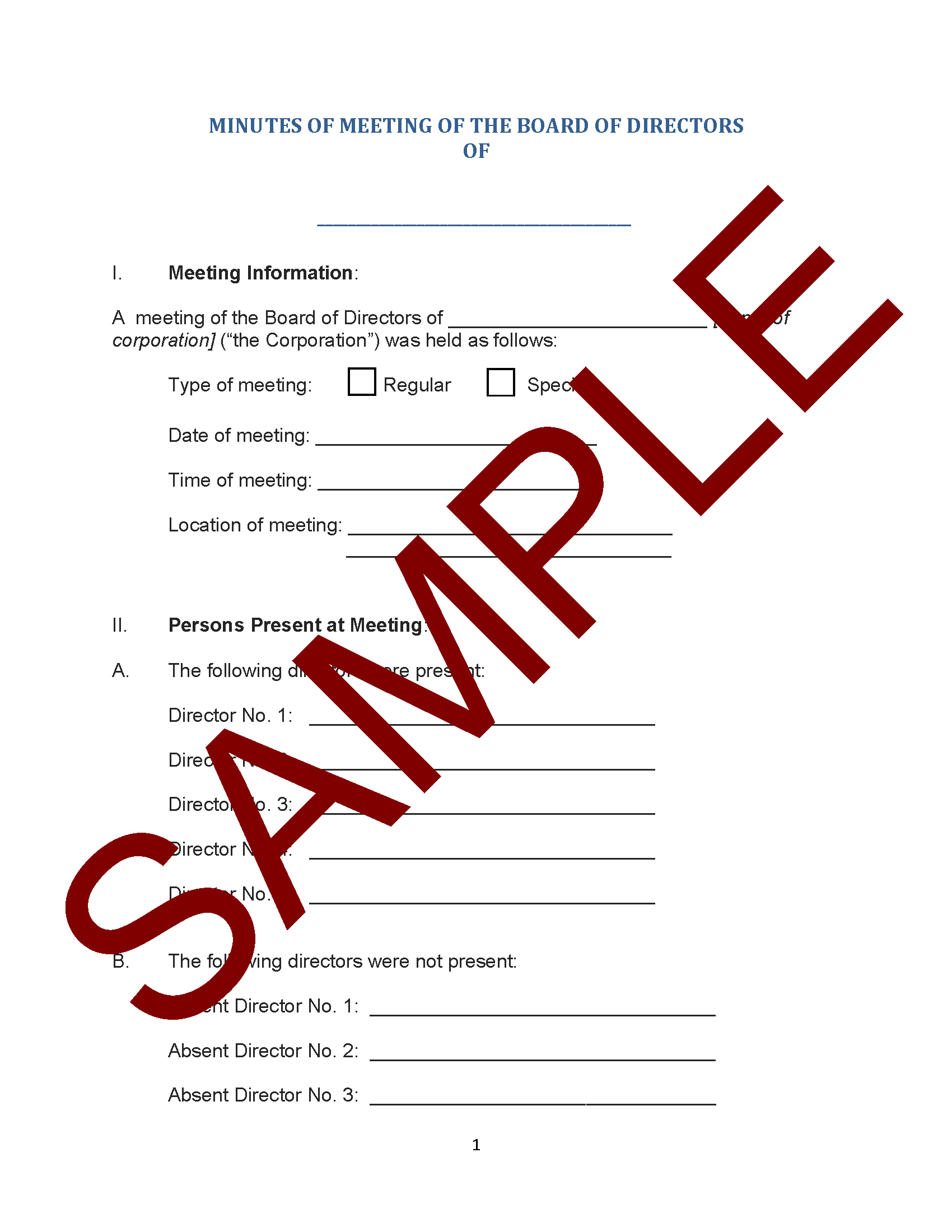 Meeting Minutes Form Template pertaining to sizing 1700 X 2200