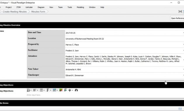 Meeting Minutes Template Project Management in measurements 1280 X 720